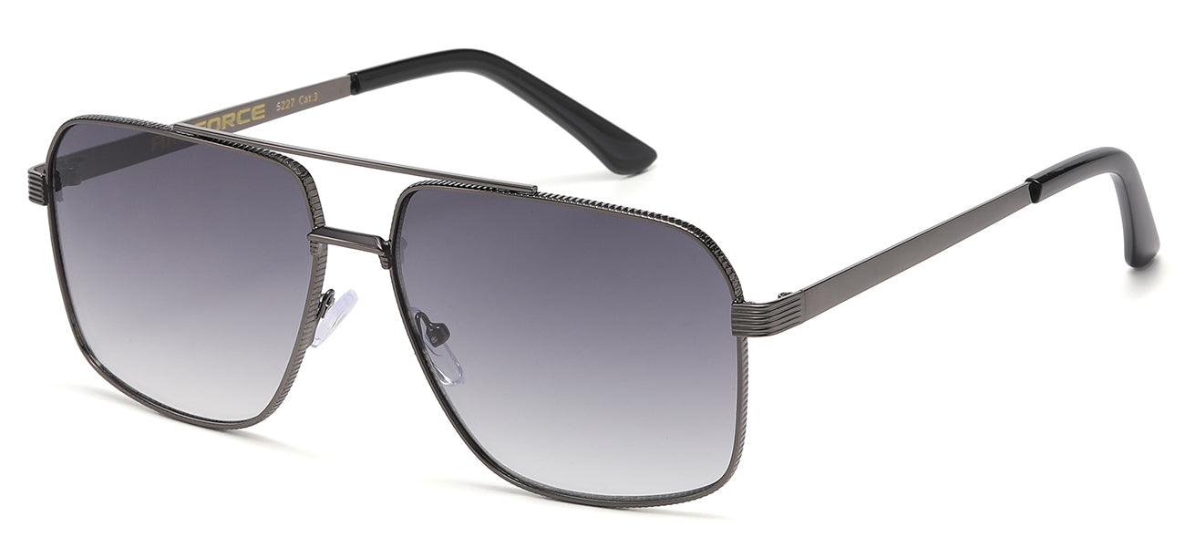 Air Force Nickel Silver Square Aviator av5227
