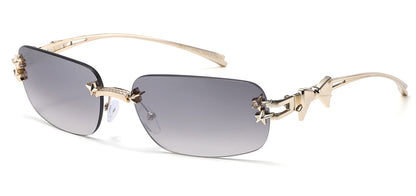 Giselle Metallic Rimless Sunglasses gsl28313