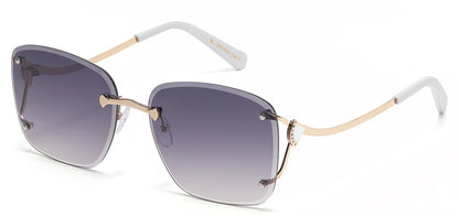 Rhinestone Rimless Metallic Sunglasses rs2082