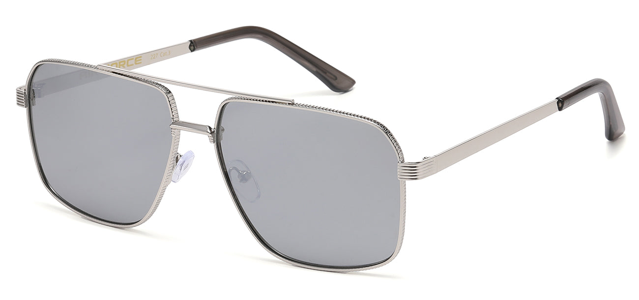 Air Force Nickel Silver Square Aviator av5227