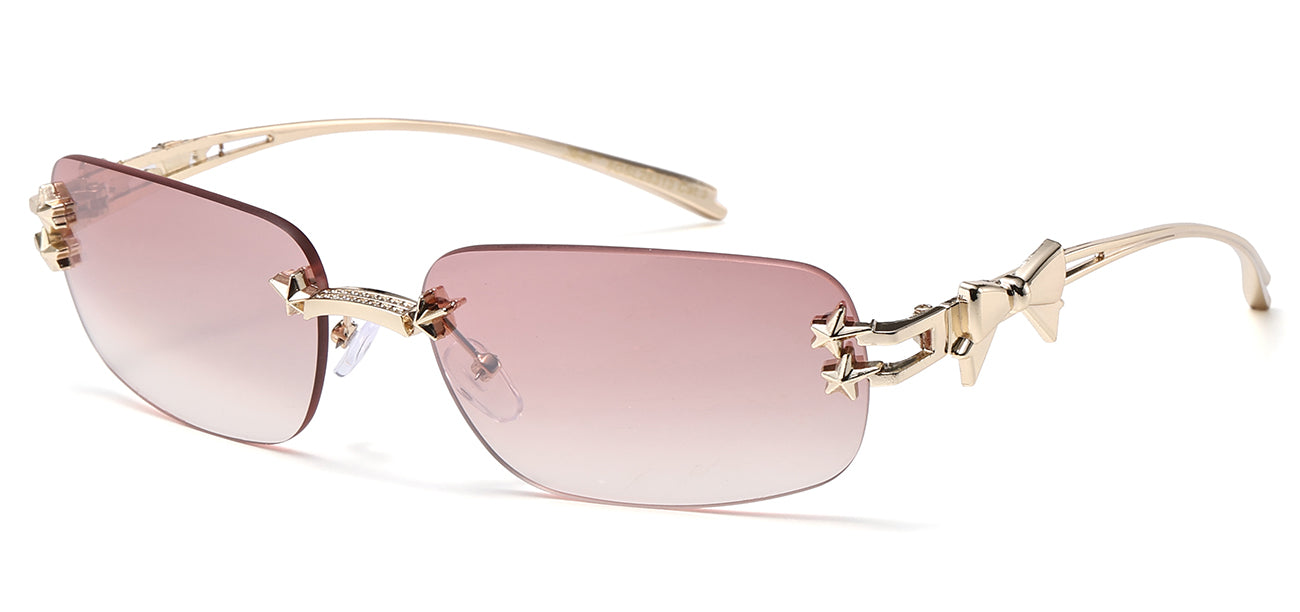 Giselle Metallic Rimless Sunglasses gsl28313