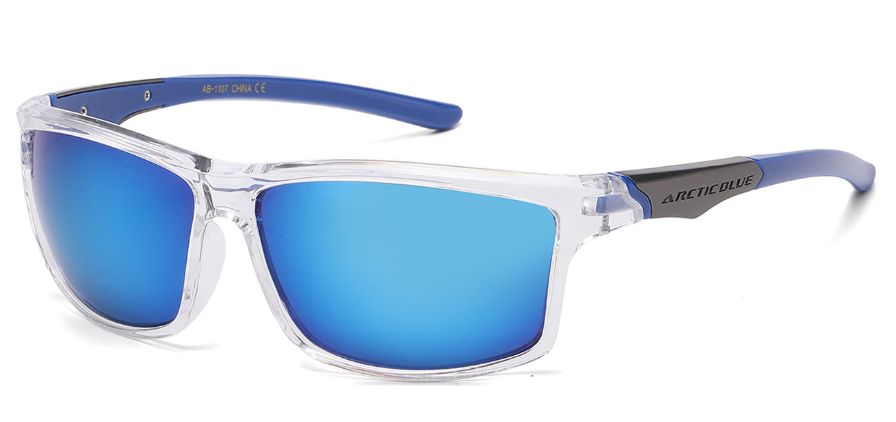 Arctic Blue Sleek Wrap Sunglasses ab-1107