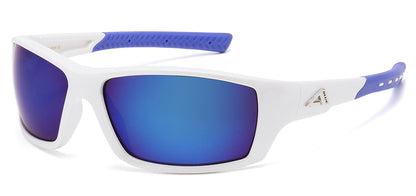 Blue Tech Lens Sporty Wrap Shades ab-1105