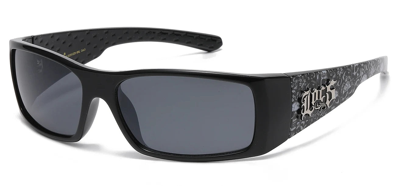 Locs Skull Printed Temple Shades loc91225-skl