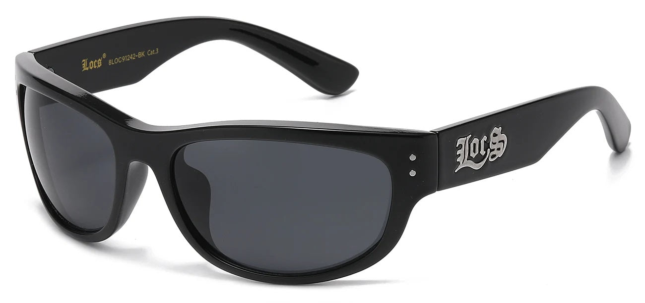Locs Sports Wrap Sunglasses loc91242-bk