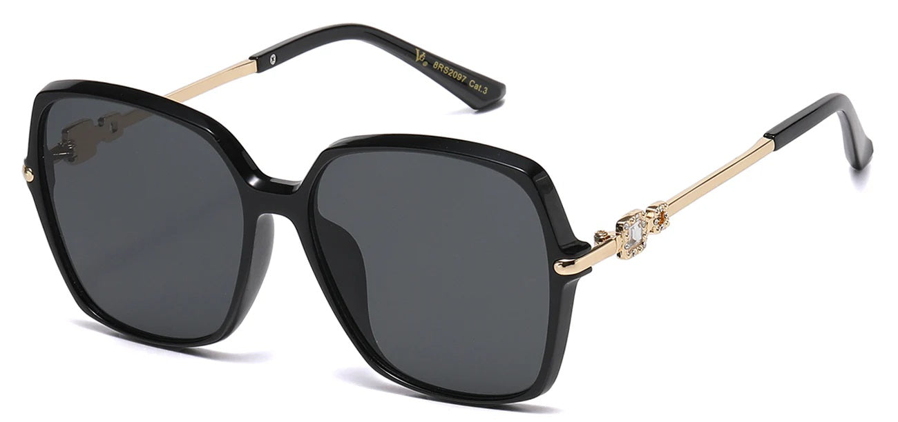 Rhinestone Square Frame Sunglasses rs2097