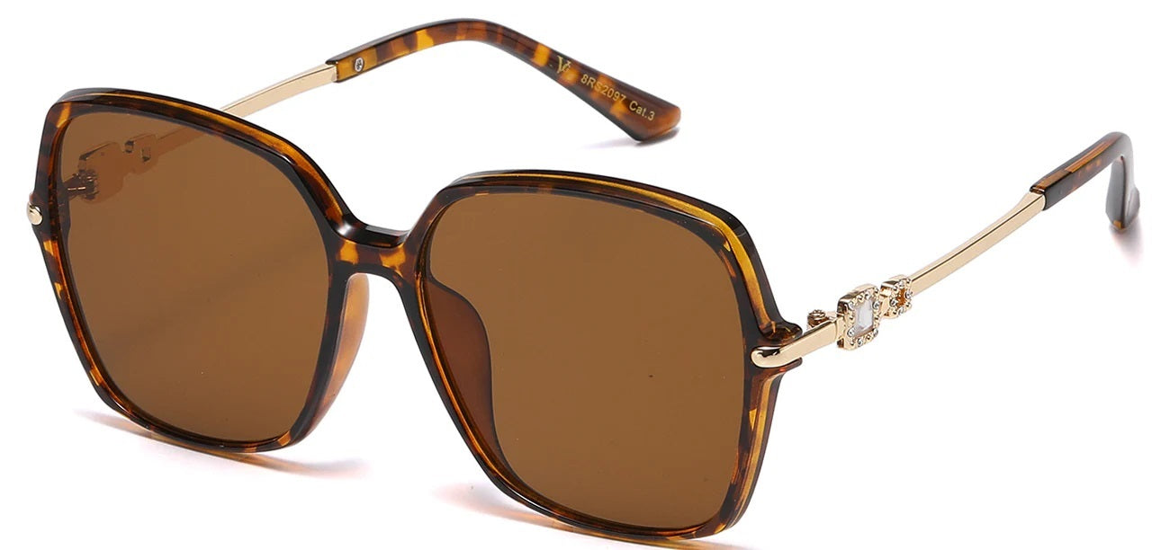 Rhinestone Square Frame Sunglasses rs2097