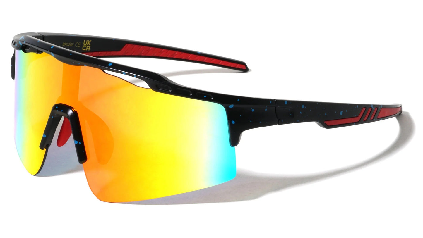 Semi Rimless Shield Lens Sunglasses bp0255