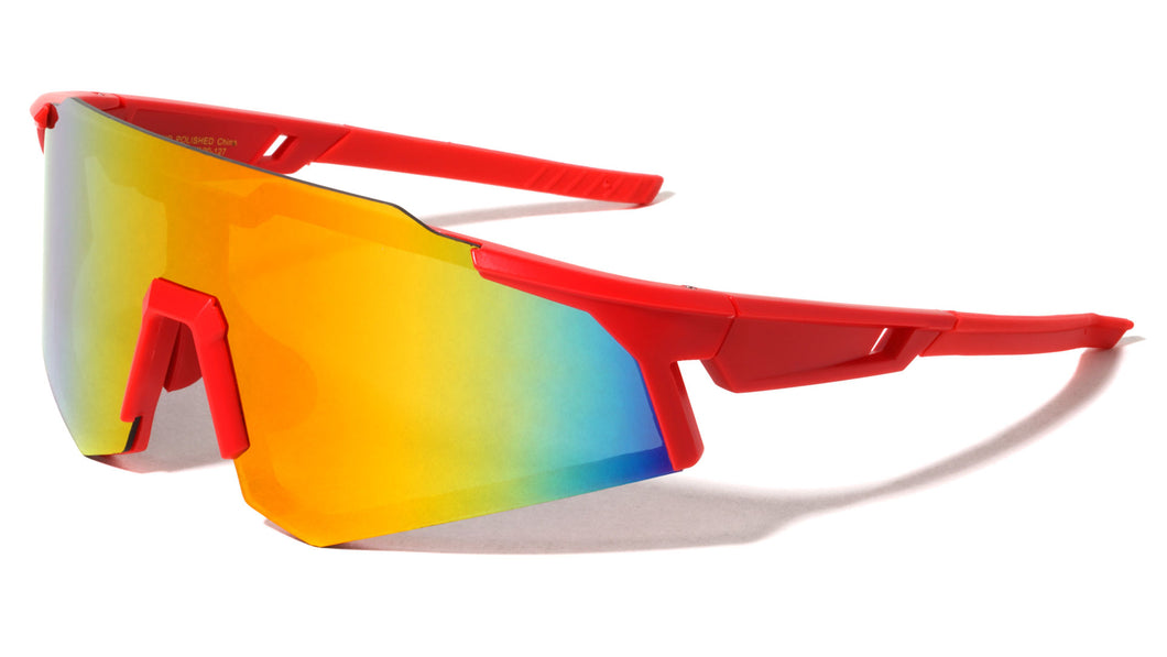 Semi-Rimless Shield Sports  Sunglasses bp0275