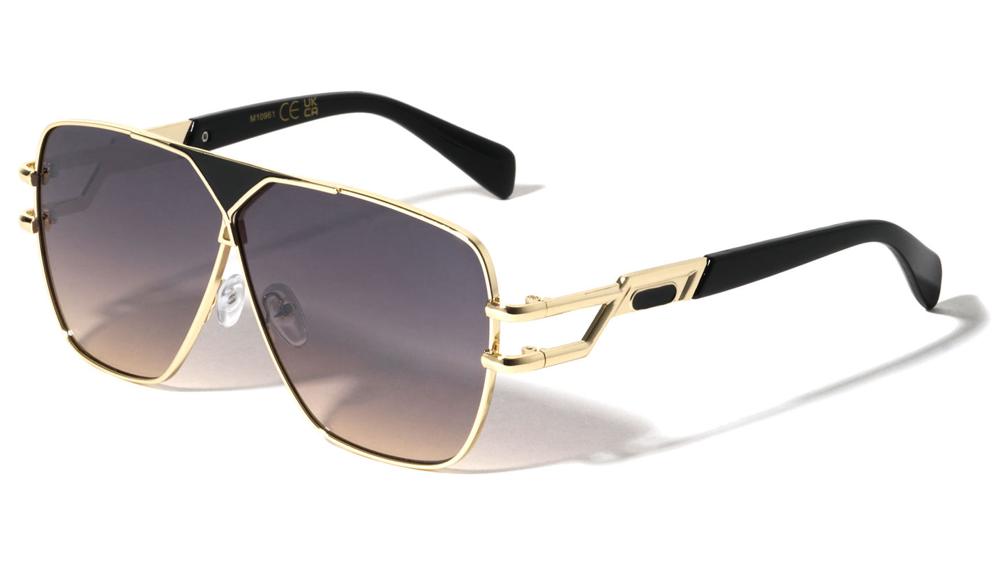 Triangular Bridge Modern Aviator Sunglasses m10961