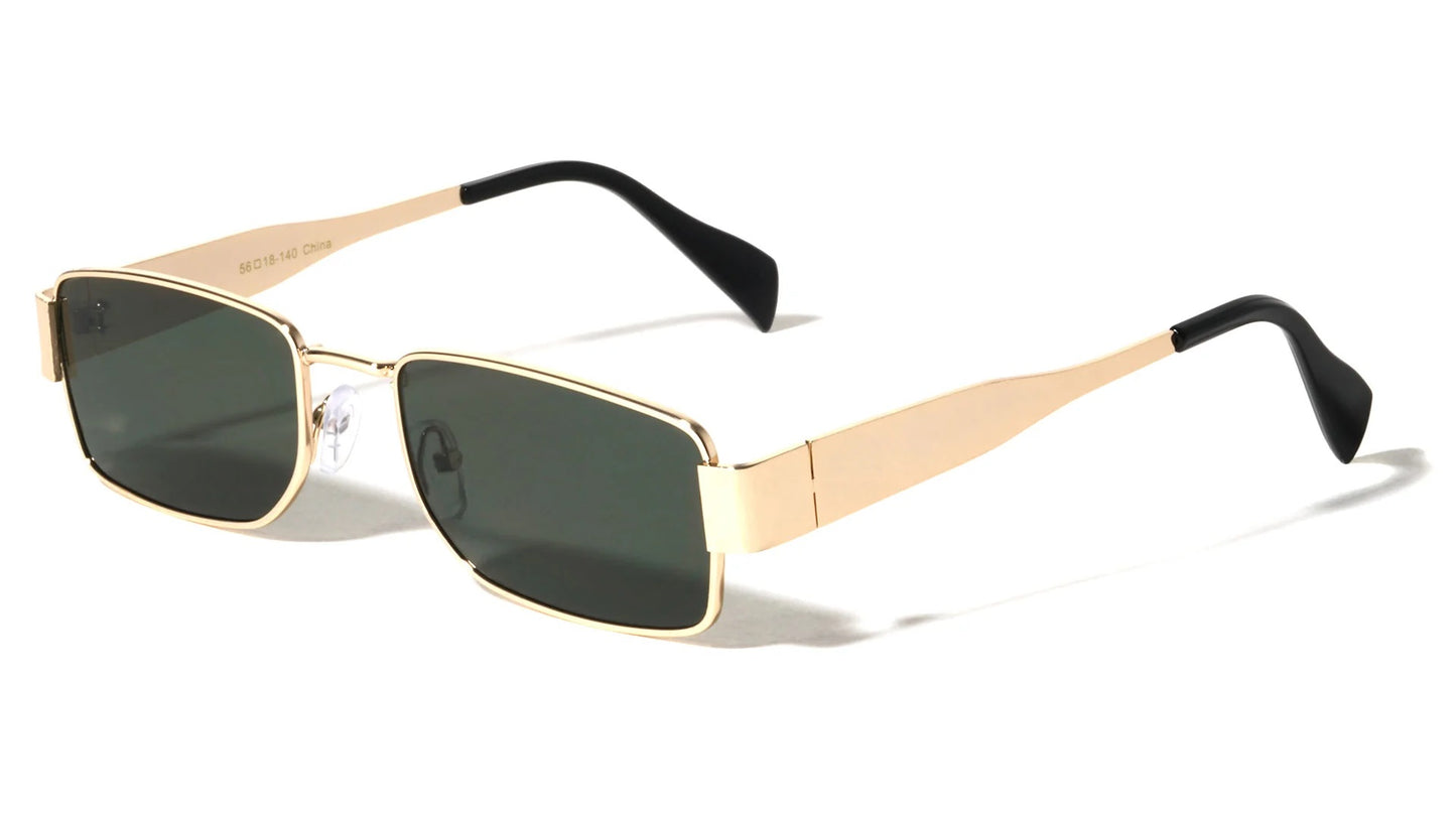 Metal Rectangle Frame Sunglasses m10975
