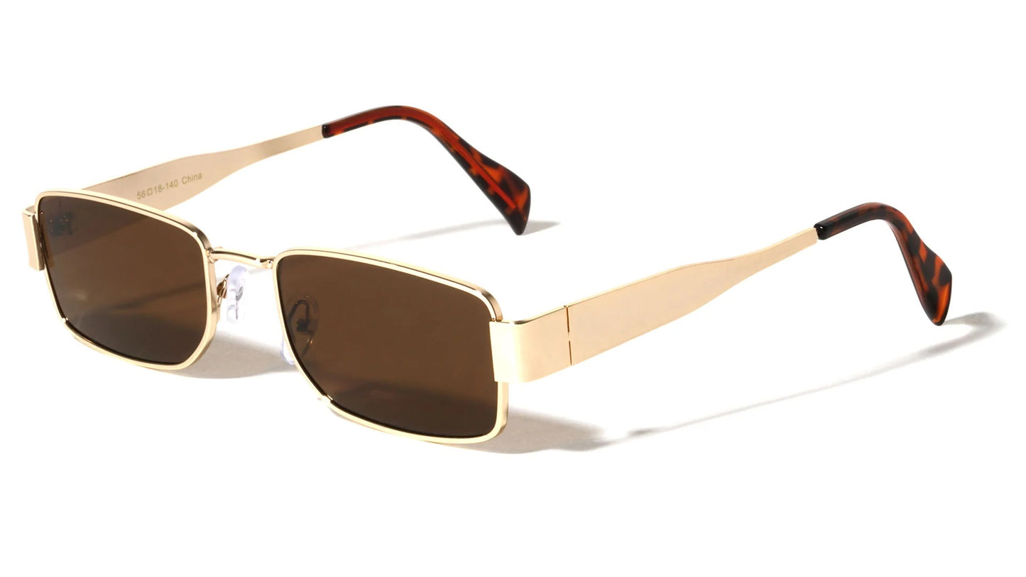Metal Rectangle Frame Sunglasses m10975