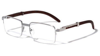 Wood Patterns Clear Lens Glasses m4003-clr