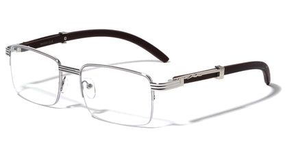 Wood Patterns Clear Lens Glasses m4003-clr