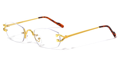 Rimless Rectangle Clear Lens m4035-clr