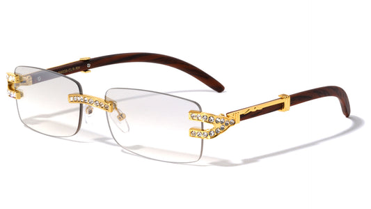 Metallic Clear Rhinestone m4039-clr-rh