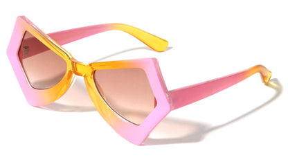 Triangular Sides Duo-Tone Sunglasses p0138