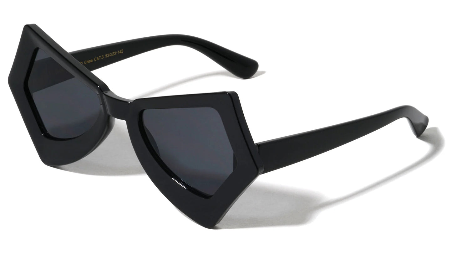 Triangular Sides Duo-Tone Sunglasses p0138