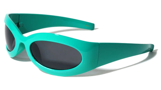 Wide Wrap Around Oval Shape Sunglasses p1018