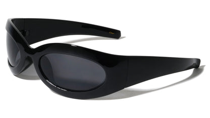 Wide Wrap Around Oval Shape Sunglasses p1018