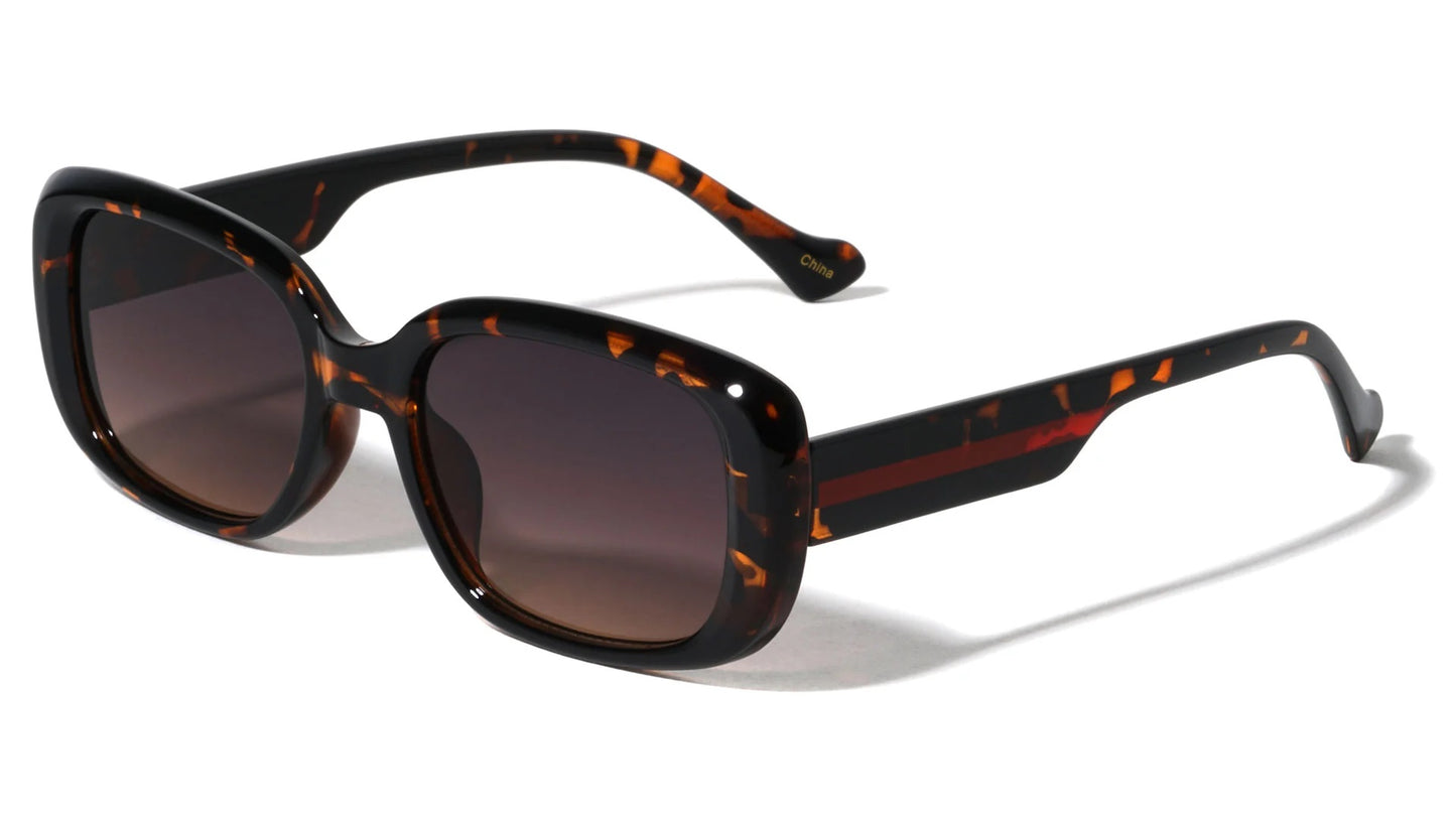 Duo-Tone Color Line Temple Sunglasses p1036