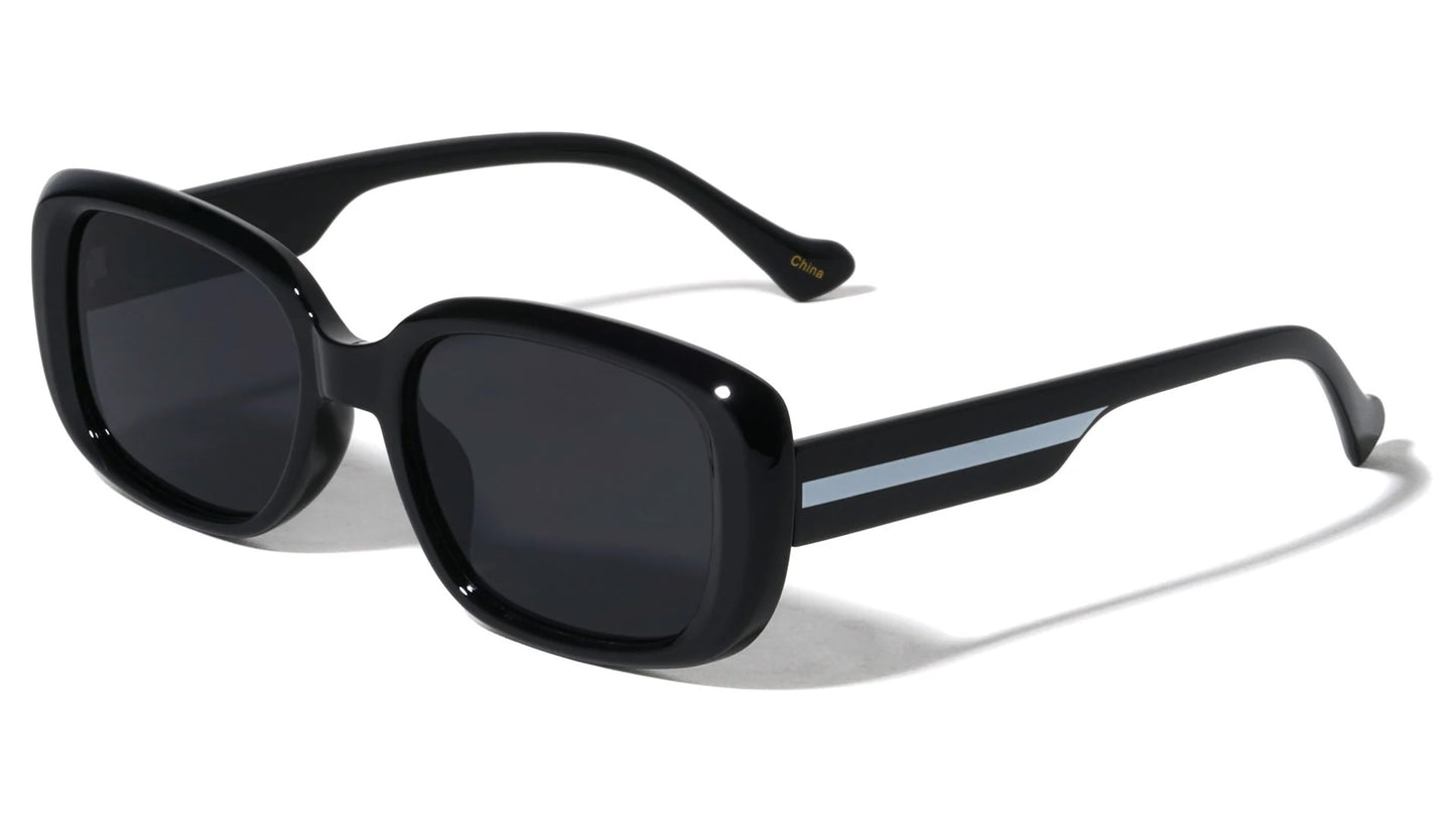 Duo-Tone Color Line Temple Sunglasses p1036