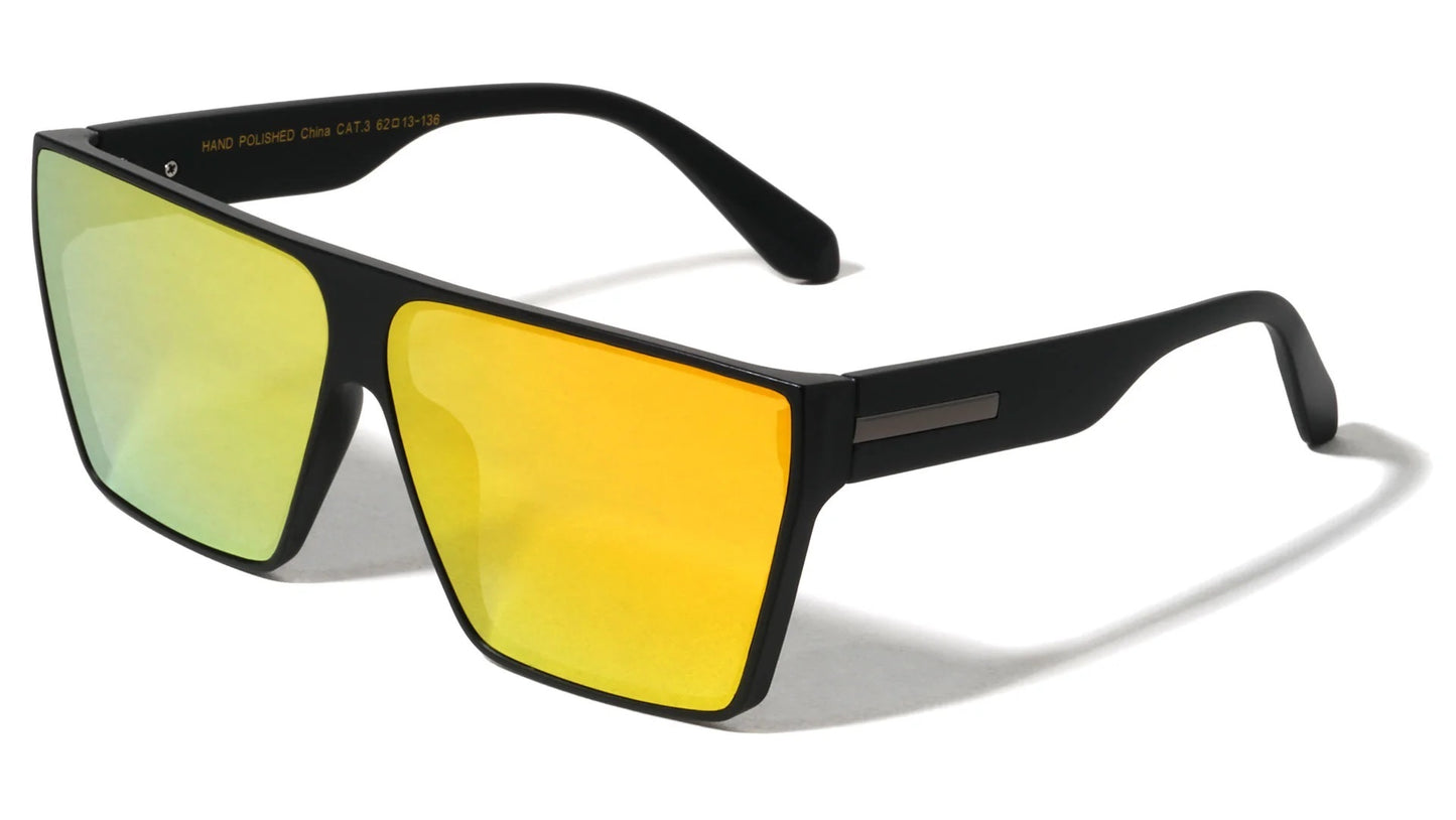 Color Mirror Lens Square Sunglasses p1067