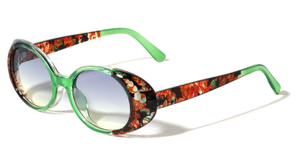 Crystal Color Frame Oval Sunglasses p1119