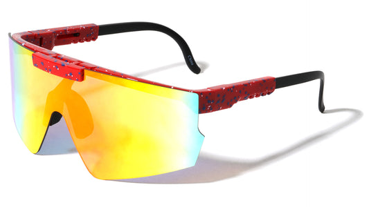 Rimless Flip-Up Shield Sunglasses p30605