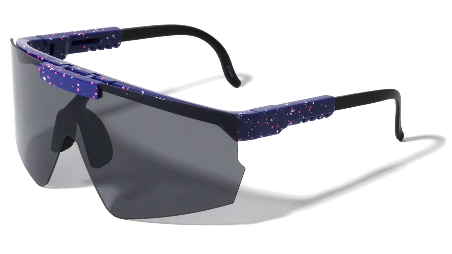Rimless Flip-Up Shield Sunglasses p30605