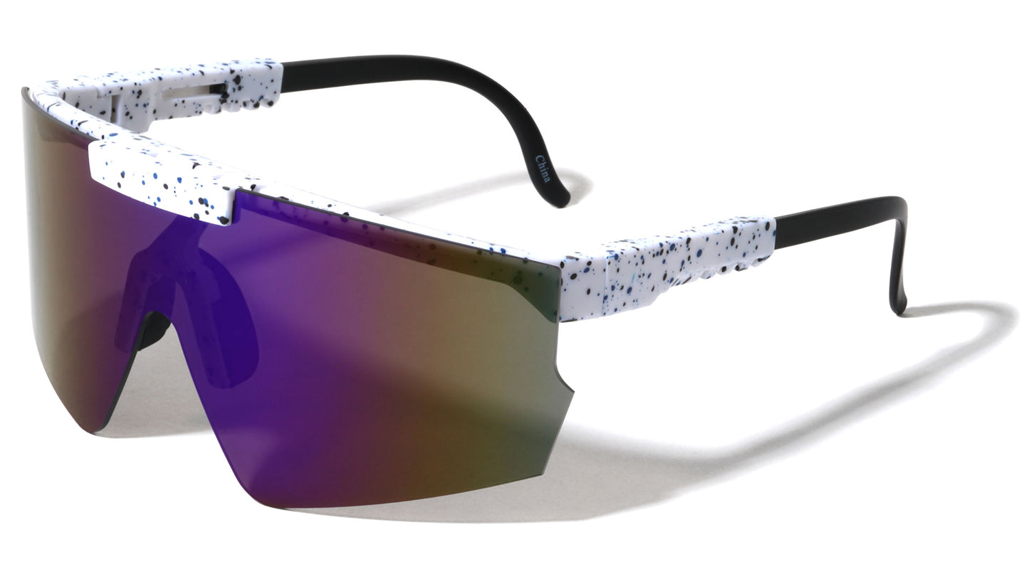 Rimless Flip-Up Shield Sunglasses p30605