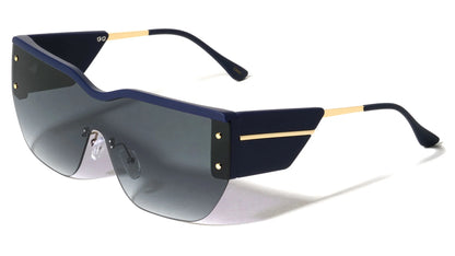 Semi-Rimless One Piece Lens Sunglasses p30666