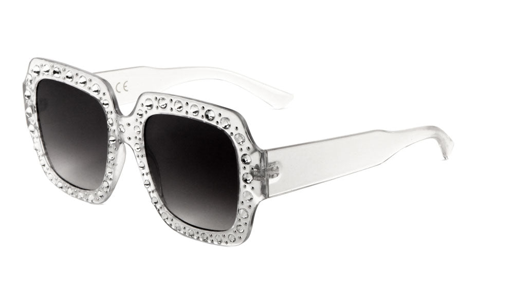 Rhinestone Square Frame Sunglasses rh-3231