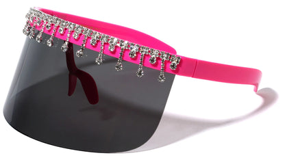 Rhinestone Super Dark Visor rh-3247-sd