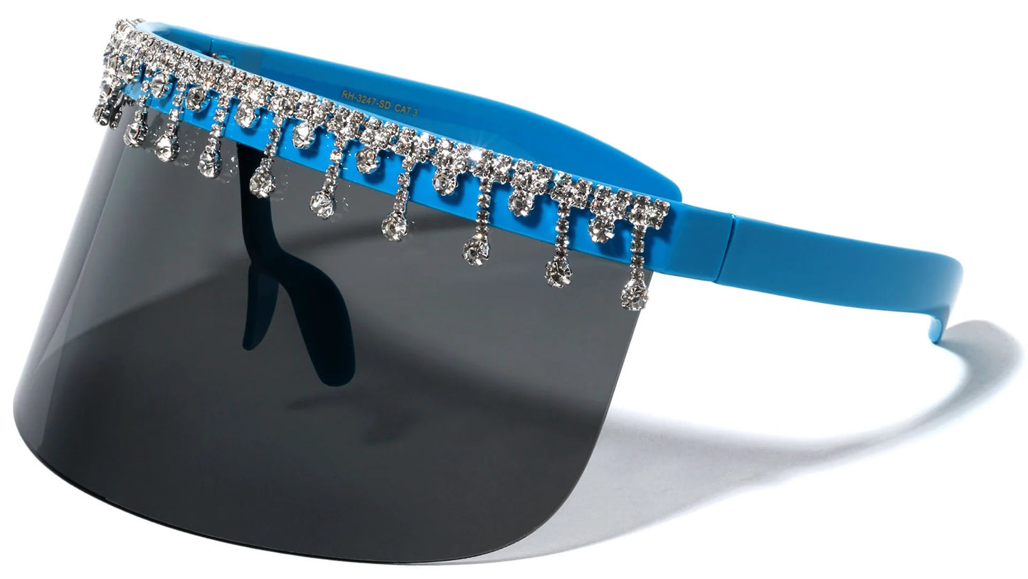 Rhinestone Super Dark Visor rh-3247-sd
