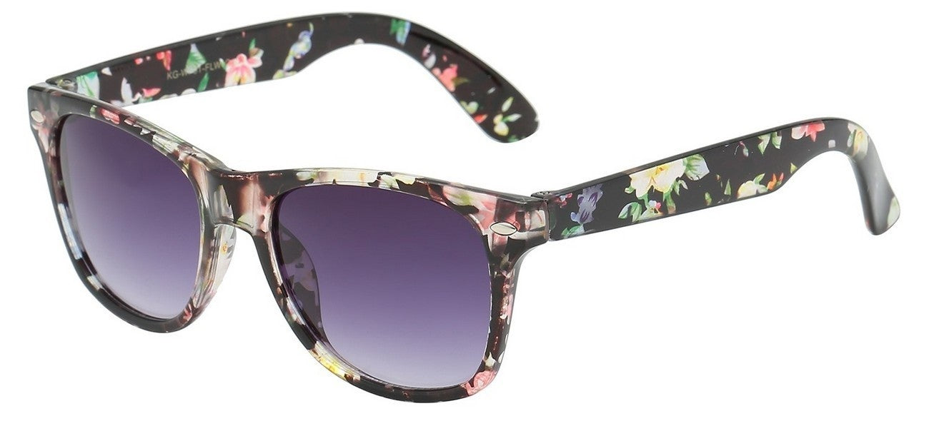 Kids Wayfarer Floral Print kg-wf01-flw