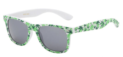 Cannabis Leaf Printed Frame Shades wf01-mj2