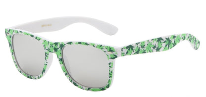 Cannabis Leaf Printed Frame Shades wf01-mj2