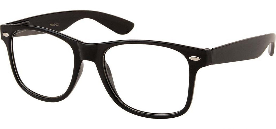 Wayfarer Clear Lens Glasses nerd-001