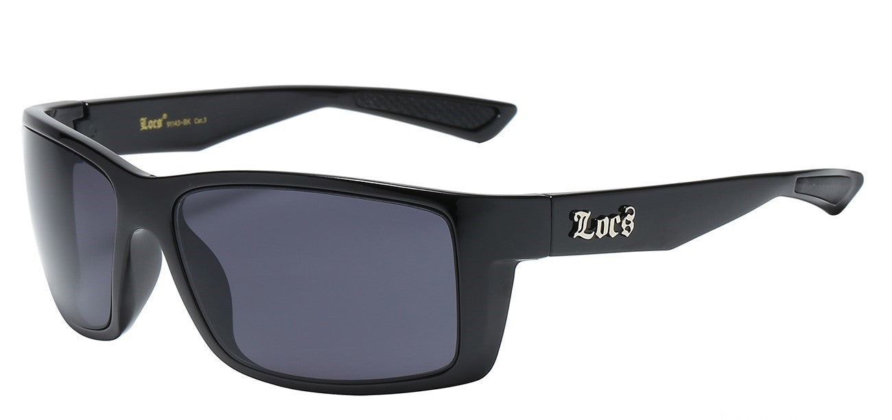 Locs Shiny Black Sunglasses loc91143-bk