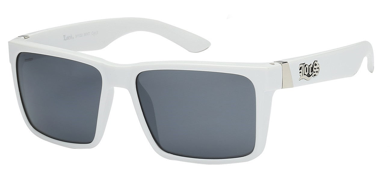 Locs Polished White Frame Shades loc91102-wht