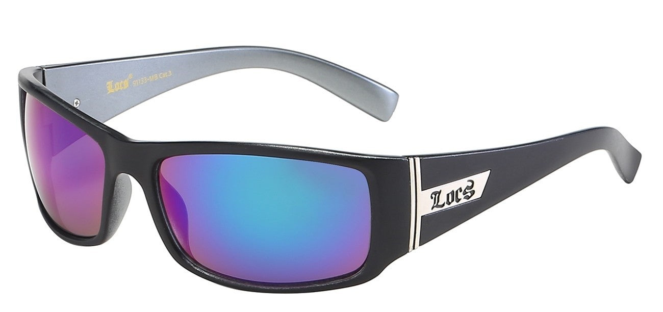 Locs Slim Matte Black Wrap Shades loc91133-mb