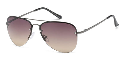 Metallic Semi-Rimless Aviator af122-grd