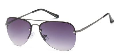 Metallic Semi-Rimless Aviator af122-grd