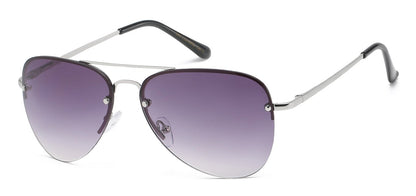 Metallic Semi-Rimless Aviator af122-grd