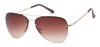 Metallic Semi-Rimless Aviator af122-grd