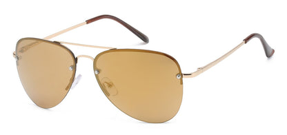 Metallic Semi-Rimless  Aviator af122-mix