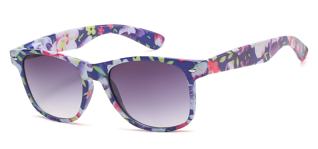 Retro Classic Sunglasses Floral wf01-flw2