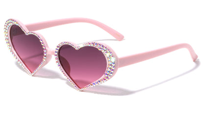 Rhinestone Heart Frame Shades rh-3267