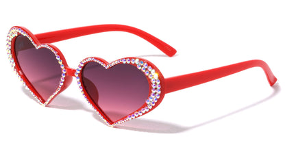 Rhinestone Heart Frame Shades rh-3267